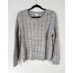 H&M Tight knit heather grey sweater